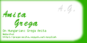 anita grega business card